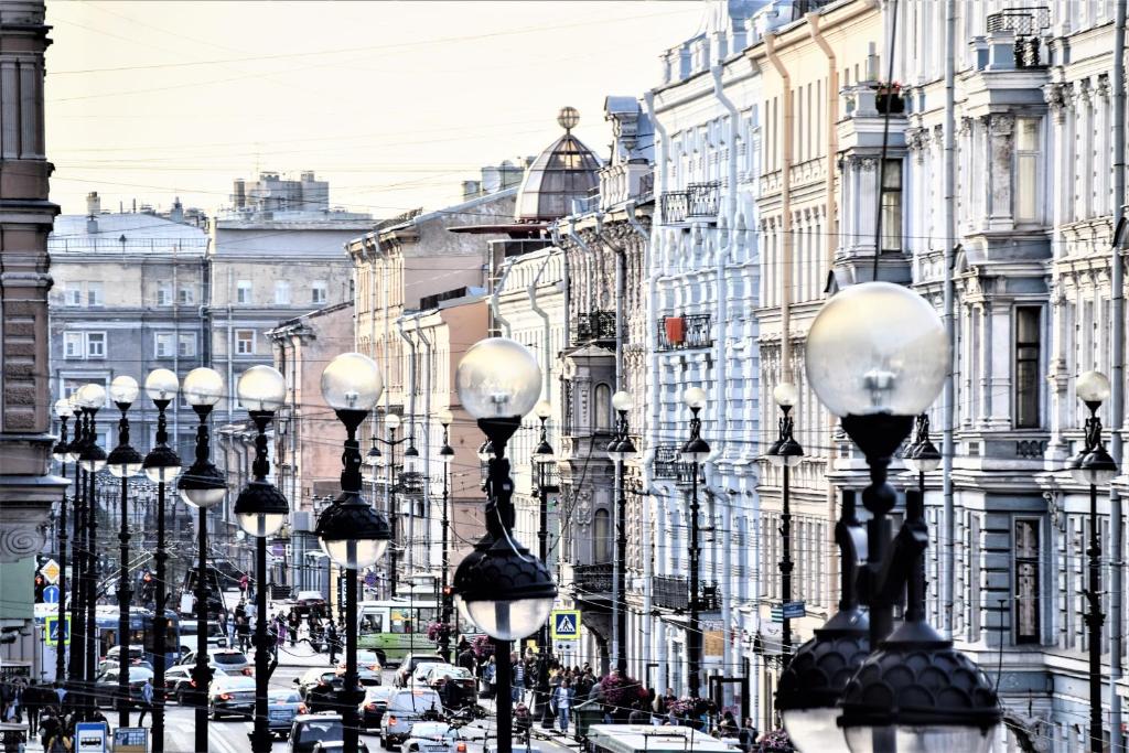 Nespecifikovaný výhled na destinaci Petrohrad nebo výhled na město při pohledu z hotelu