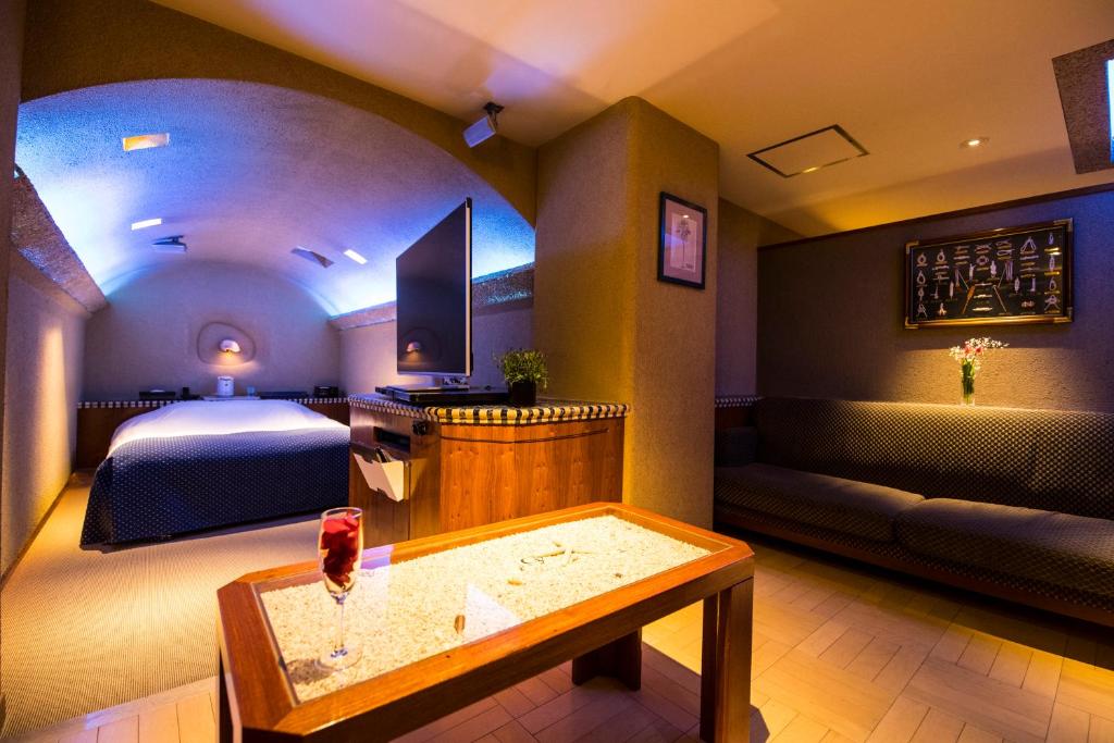 Postel nebo postele na pokoji v ubytování WATER HOTEL Cy (Audlt Only)