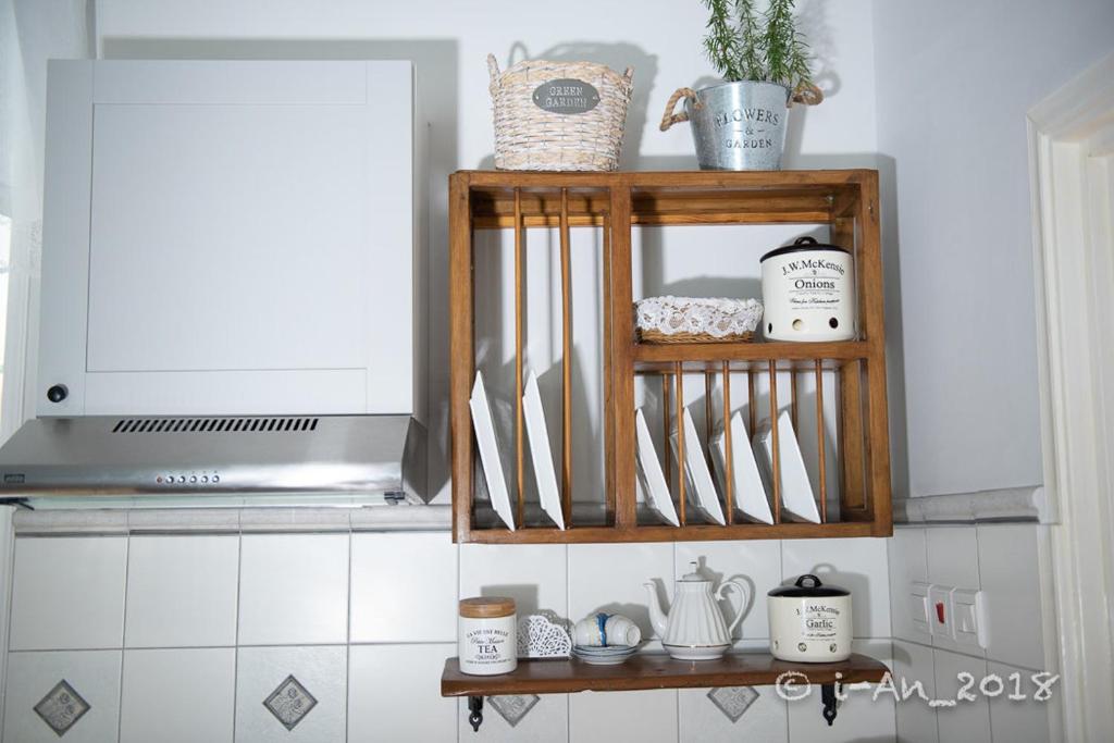 Kjøkken eller kjøkkenkrok på Vasiliki Guest House