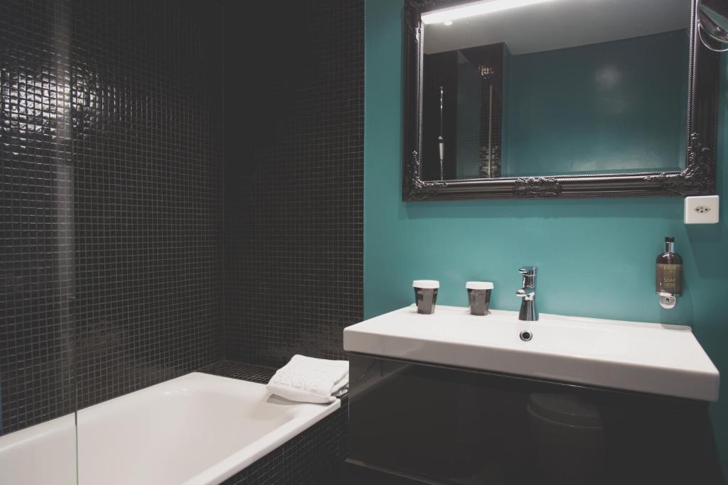 Koupelna v ubytování Hotel Mon Repos