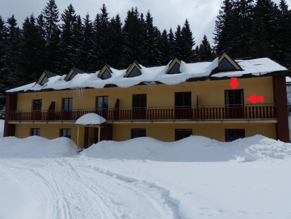Apartman Poustevnik v zimě