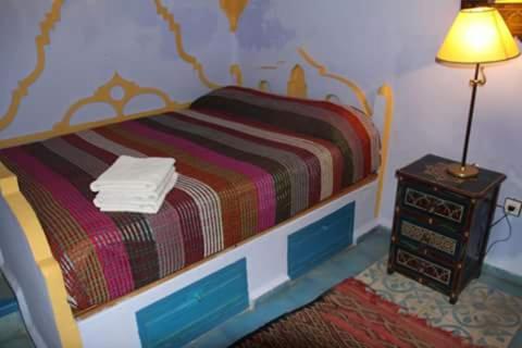 Cama o camas de una habitación en Hôtel Dar Terrae