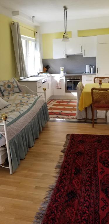 Kuchyň nebo kuchyňský kout v ubytování Haus Falkenstein