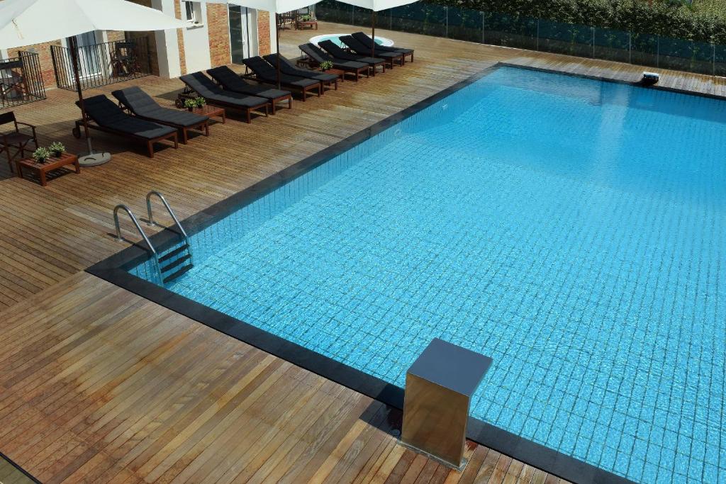 Bazén v ubytování Hotel Capanni nebo v jeho okolí