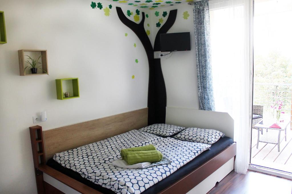 Postel nebo postele na pokoji v ubytování Šumaváček - Exclusive