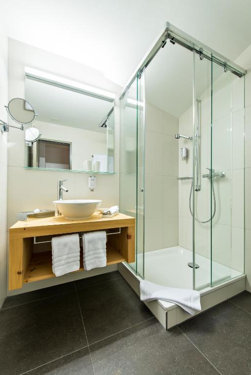 Koupelna v ubytování Hotel Donatz