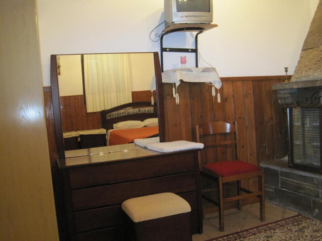 Kuchyň nebo kuchyňský kout v ubytování Hotel Papigo AE