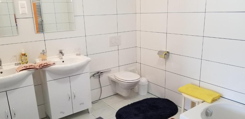 Koupelna v ubytování Haus Falkenstein