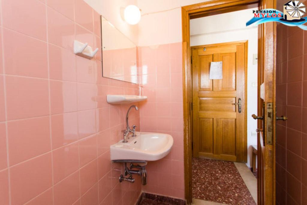 Koupelna v ubytování Pension Mylos