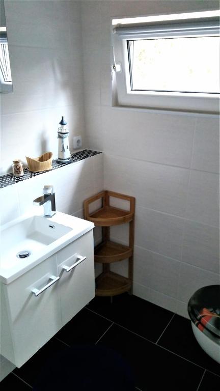 Kuchyň nebo kuchyňský kout v ubytování Bungalow Thiele