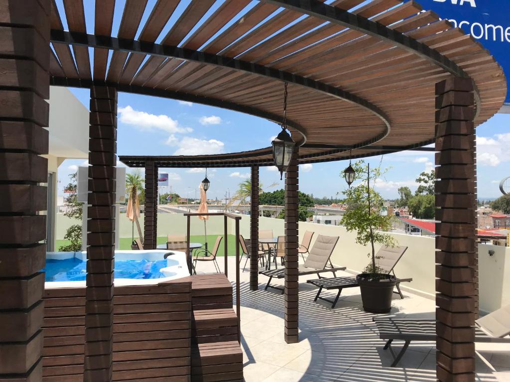 Balkón nebo terasa v ubytování My Home Suites