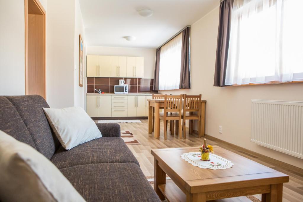 Kuchyň nebo kuchyňský kout v ubytování Apartmany Belianky