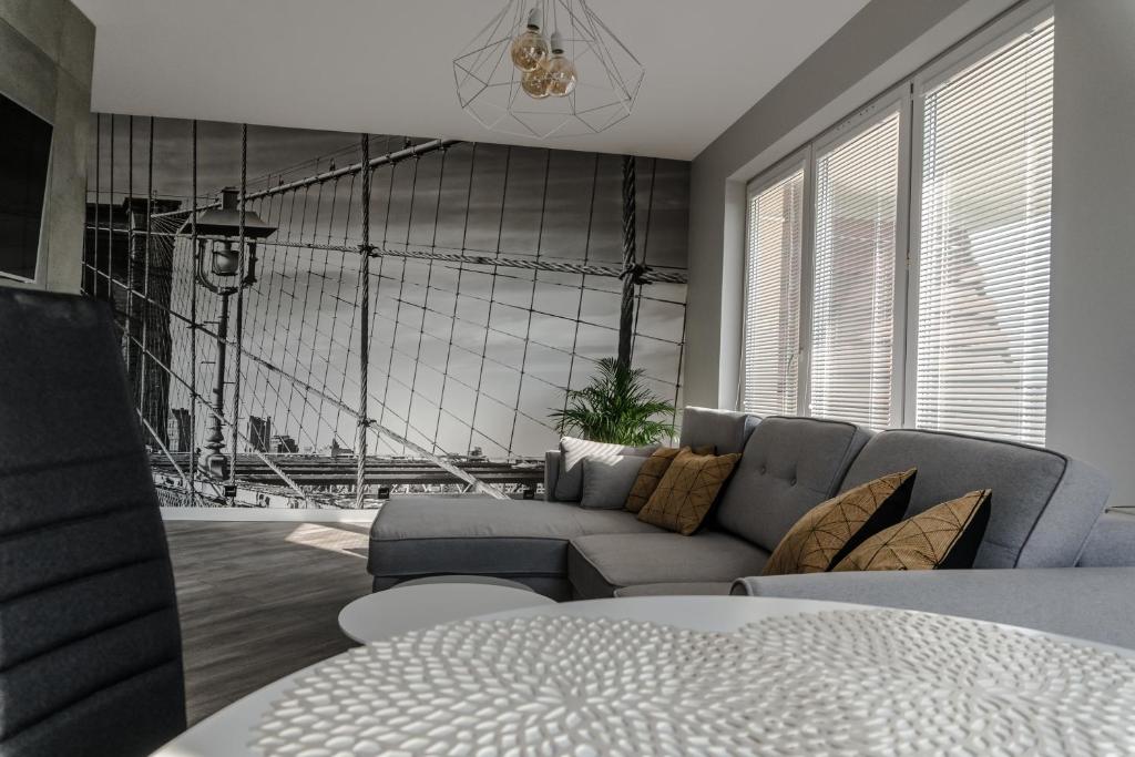 Posezení v ubytování Apartamenty Tychy Barona