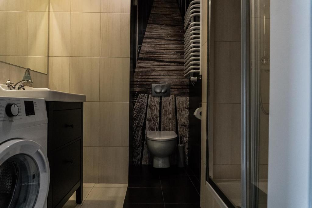 Koupelna v ubytování Apartamenty Tychy Barona
