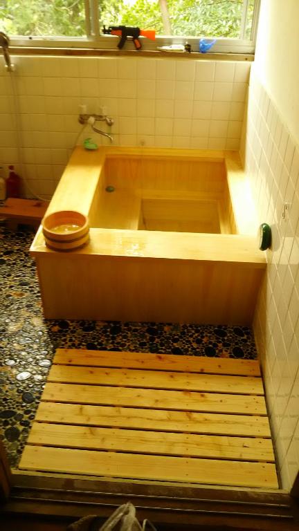 Koupelna v ubytování Guesthouse Okagesan
