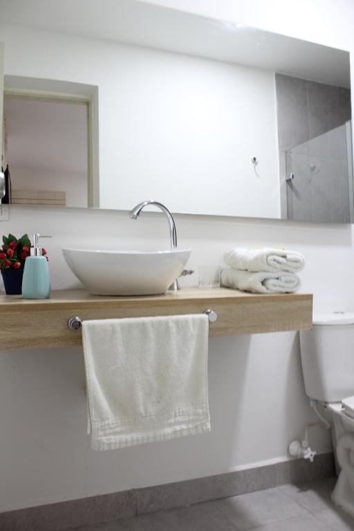 Koupelna v ubytování Hotel Boutique Plaza
