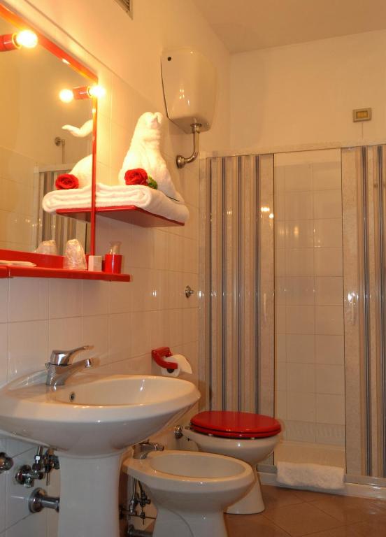 Koupelna v ubytování Hotel Facioni