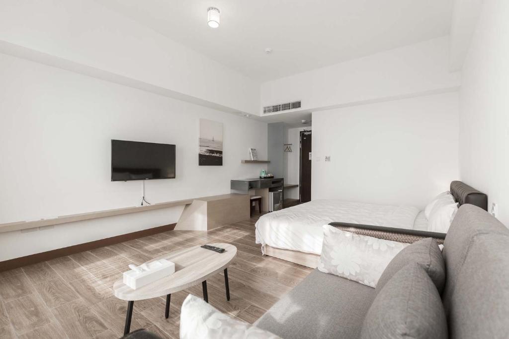 TV a/nebo společenská místnost v ubytování Tien Hsiang Lin Sea Dragon King Hotel