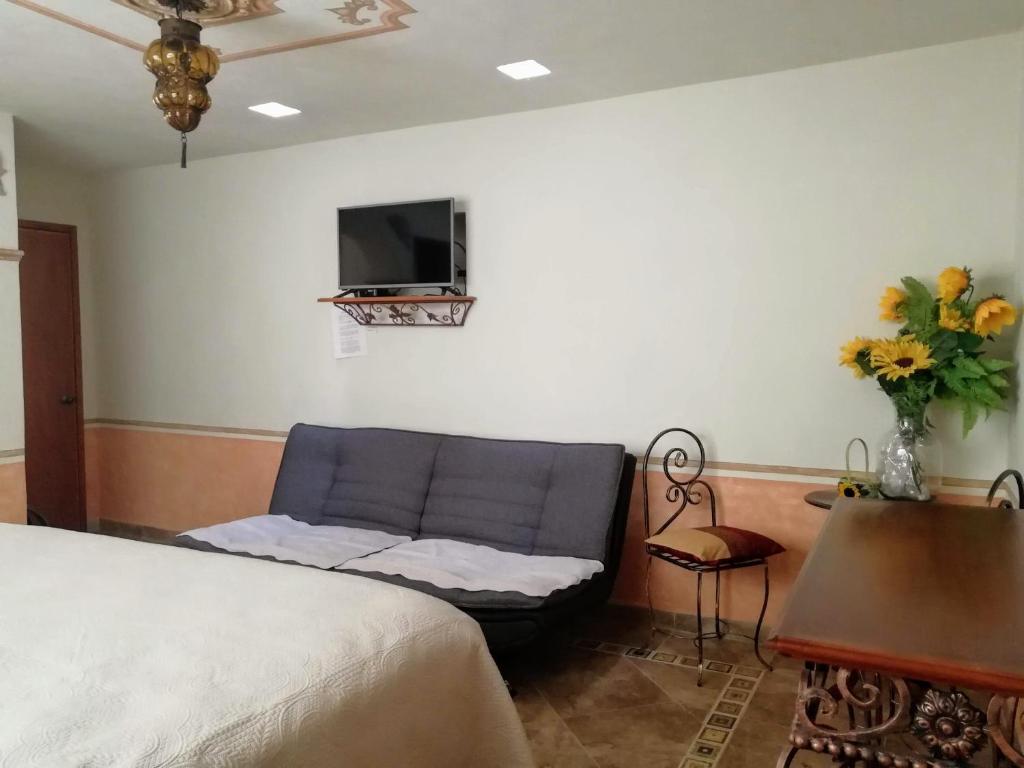 TV a/nebo společenská místnost v ubytování Hotel Posada Maria Bonita
