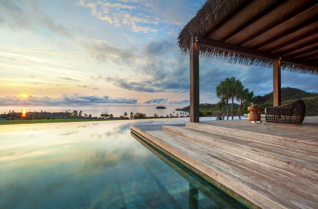Bazén v ubytování Six Senses Fiji nebo v jeho okolí