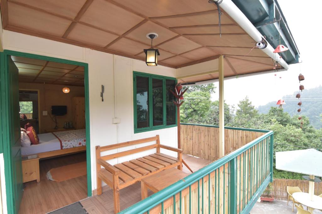 Balkón nebo terasa v ubytování Seegreen Lodges