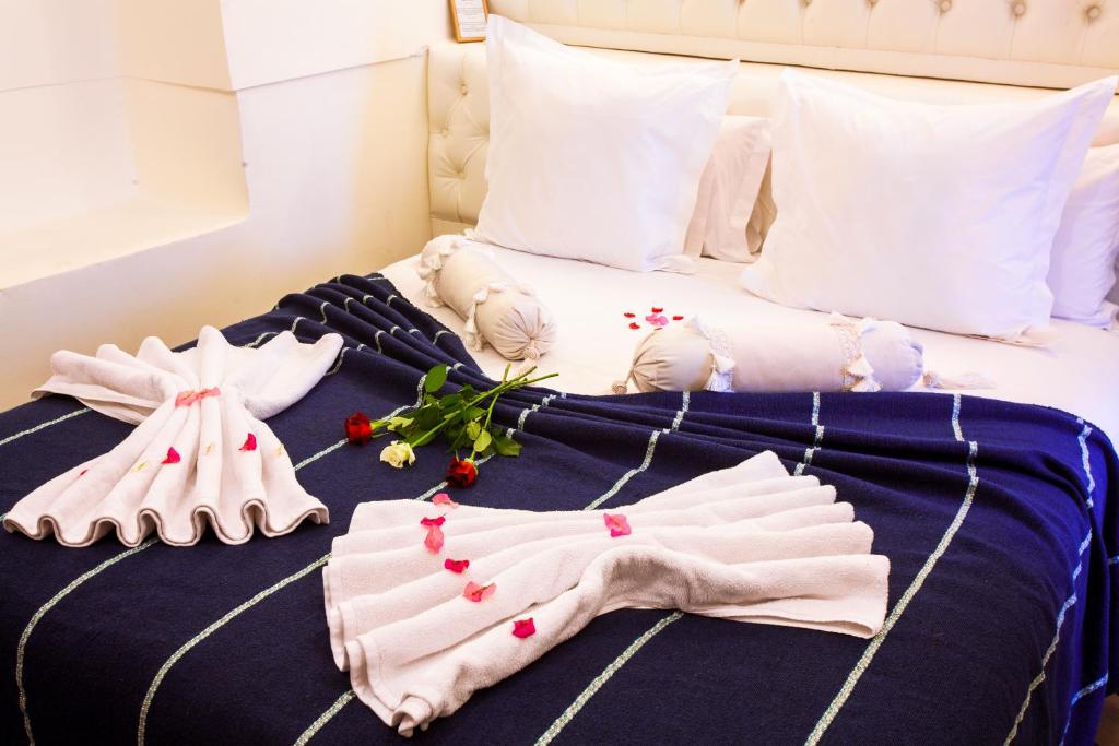 Postel nebo postele na pokoji v ubytování Riad Chams Marrakech