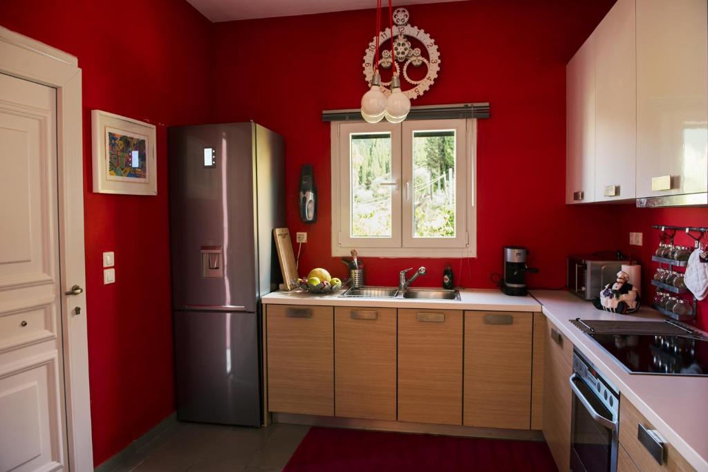 Kuchyň nebo kuchyňský kout v ubytování Villa Mariza Corfu