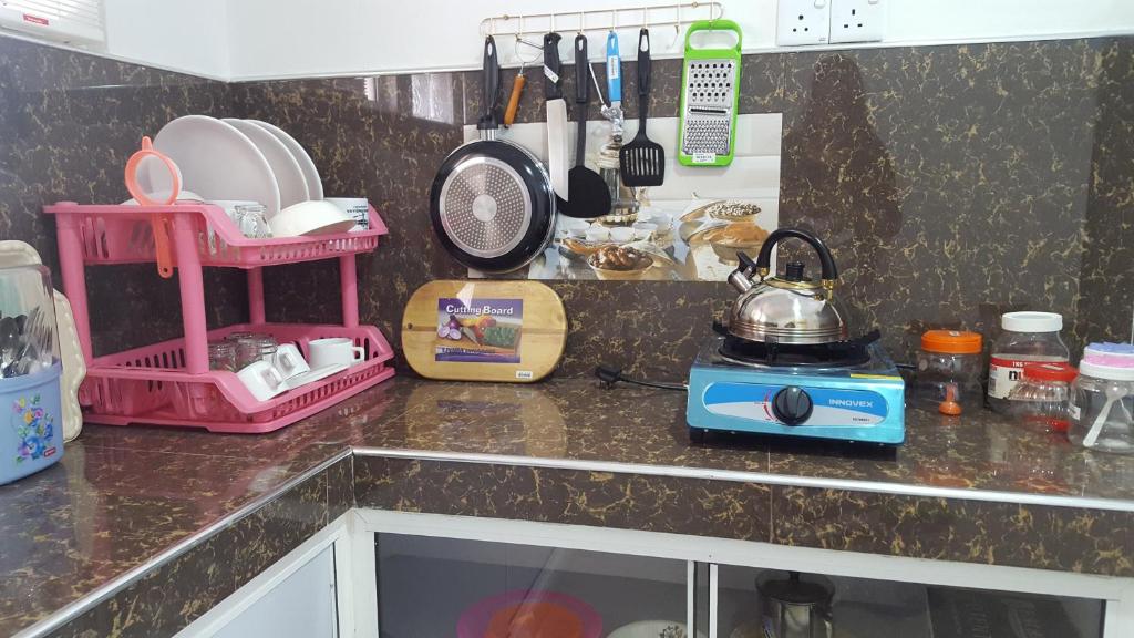 Kuchyň nebo kuchyňský kout v ubytování Anura Home Stay