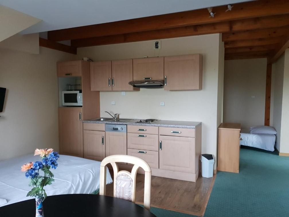 Kuchyň nebo kuchyňský kout v ubytování Hotel Du Donon