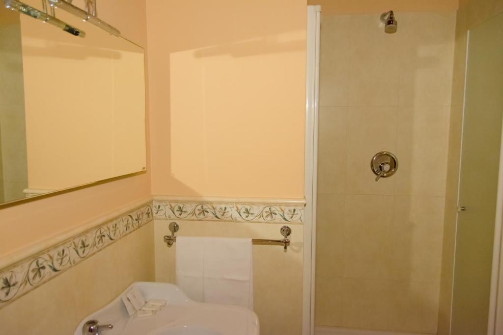 Koupelna v ubytování Hotel Quadrifoglio Roma Eur