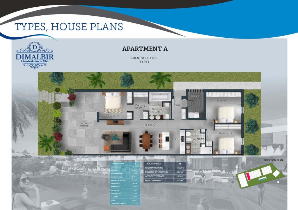 The floor plan of Dimalbirpark Ground Floor A