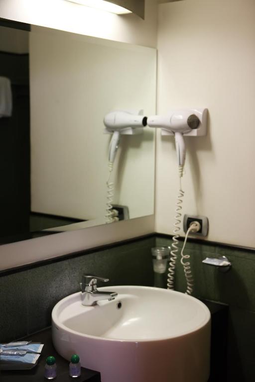 Koupelna v ubytování Hotel Zeffiro