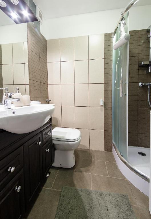Koupelna v ubytování Urban Rooms