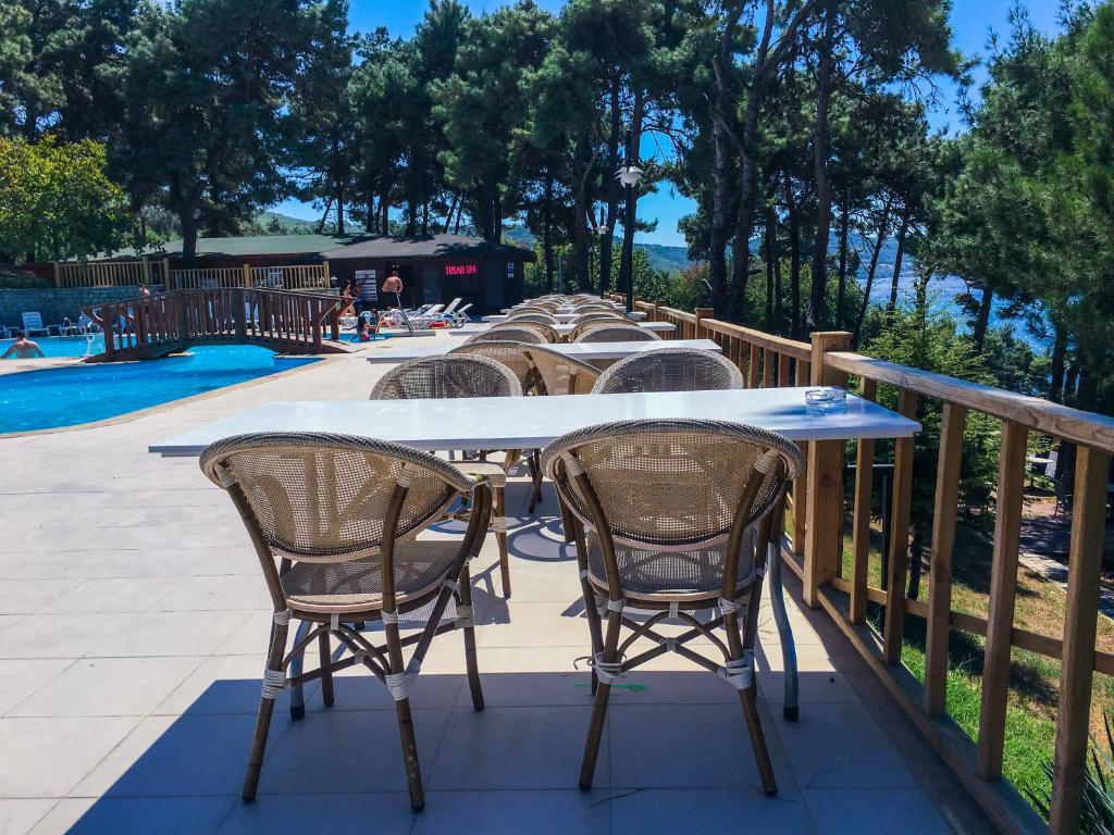 Bazén v ubytování Troia Tusan Hotel nebo v jeho okolí