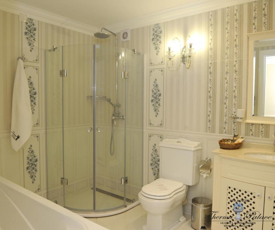 A bathroom at Therma Palace - All inclusive & Private Beach & Free Parking