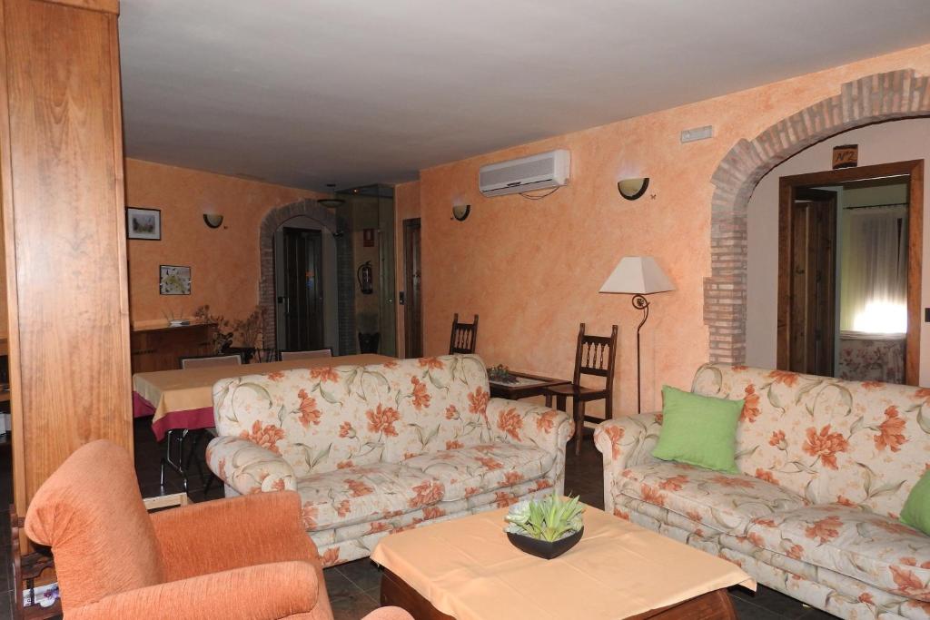 Posezení v ubytování Casa Rural Monfragüe