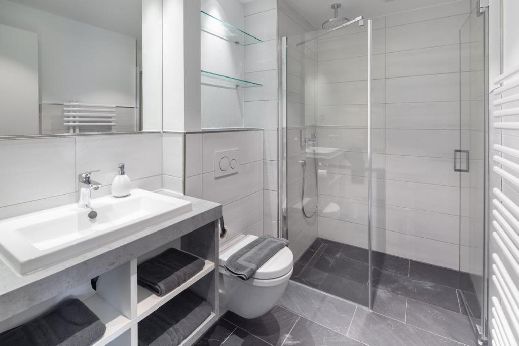 Koupelna v ubytování Apartmenthaus B3