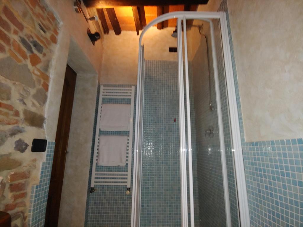 Koupelna v ubytování Tangohotel