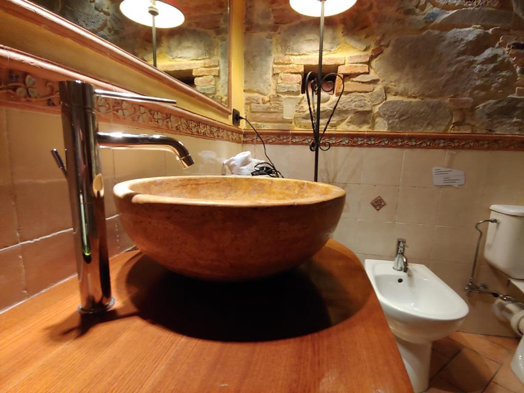 Koupelna v ubytování Tangohotel