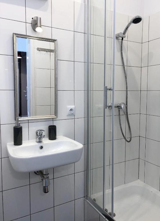 Kúpeľňa v ubytovaní Pulawska Nr 1