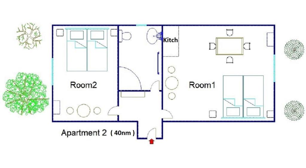 Plán poschodí v ubytovaní Szent Iván Apartman