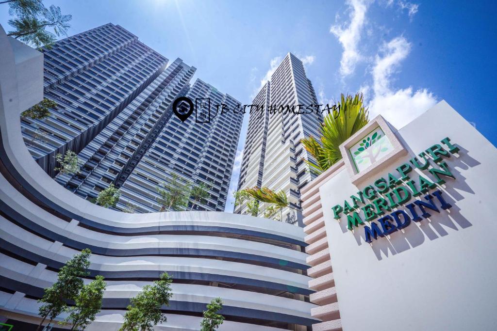 a rendering of a hotel with tall buildings at Pangsapuri Meridian @ JB City Homestay in Nusajaya