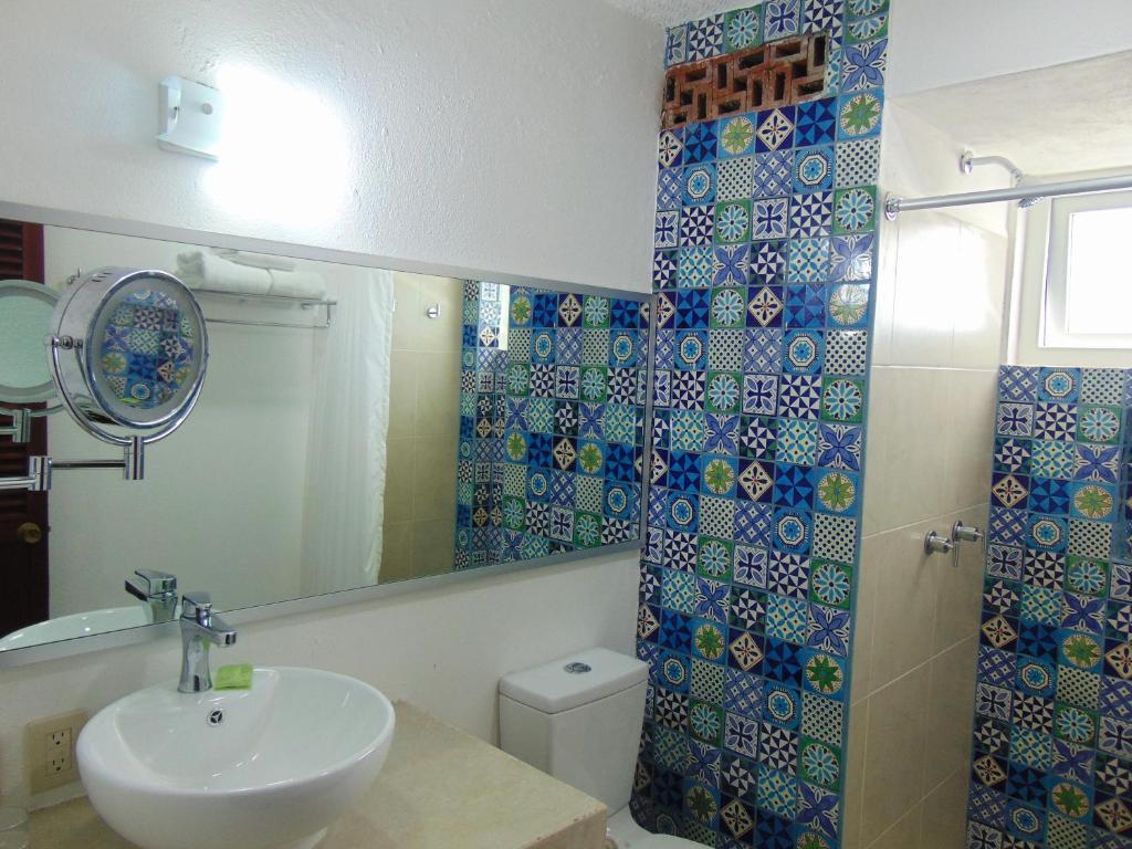 Koupelna v ubytování Hotel Rosita