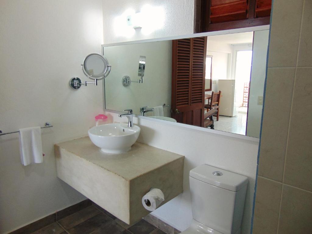 Koupelna v ubytování Hotel Rosita