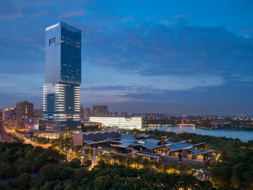 Nespecifikovaný výhled na destinaci Jiading nebo výhled na město při pohledu z hotelu