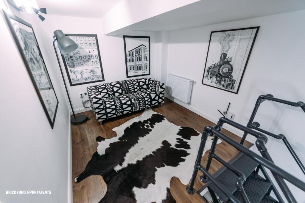 Posezení v ubytování Brickyard Apartments Cluj