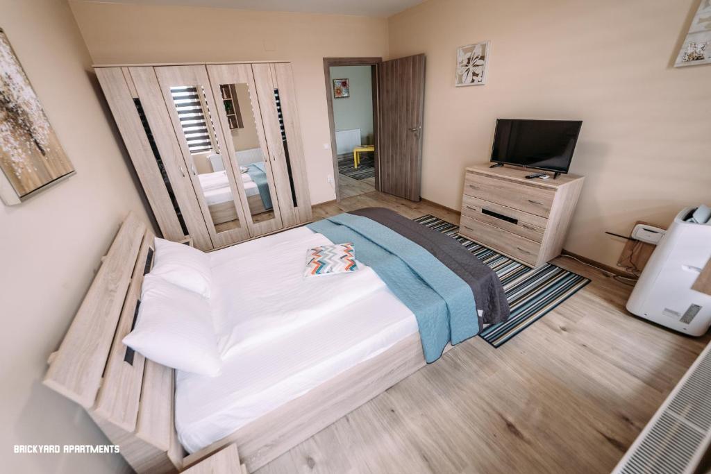 TV a/nebo společenská místnost v ubytování Brickyard Apartments Cluj