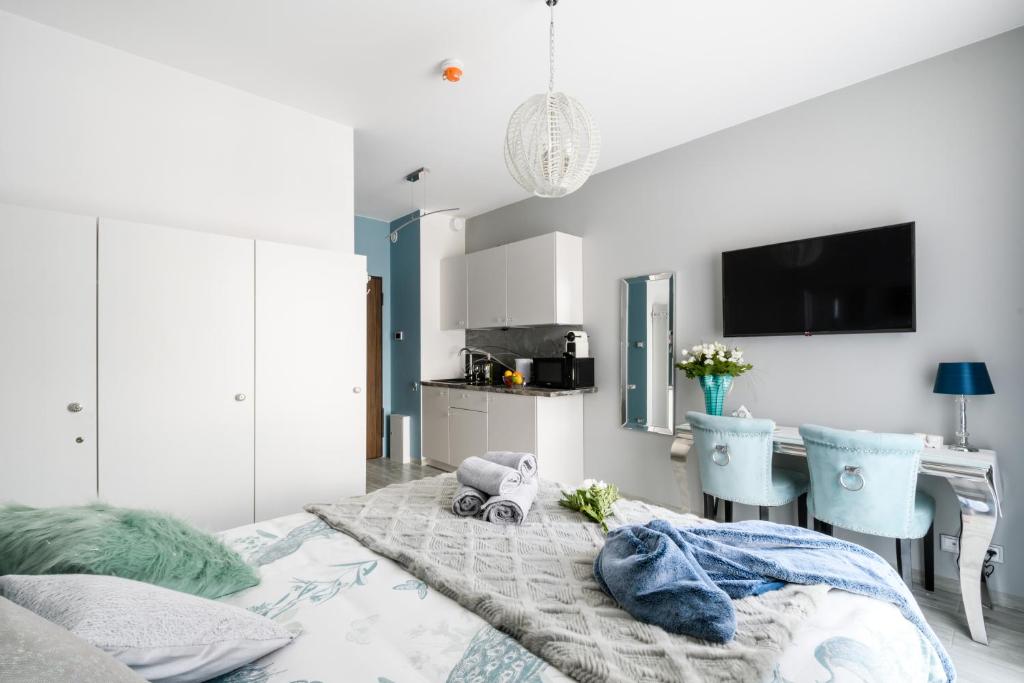 Kuchyňa alebo kuchynka v ubytovaní Aparthotel Pawia Deluxe