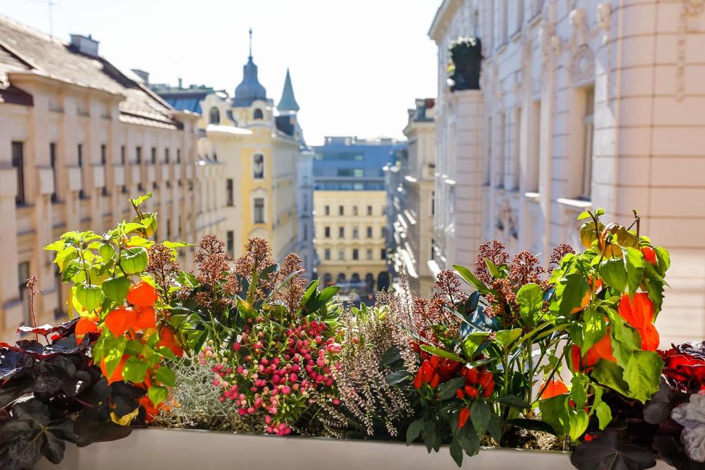 Linna Viin üldine vaade või majutusasutusest Boutiquehotel Das Tyrol pildistatud vaade