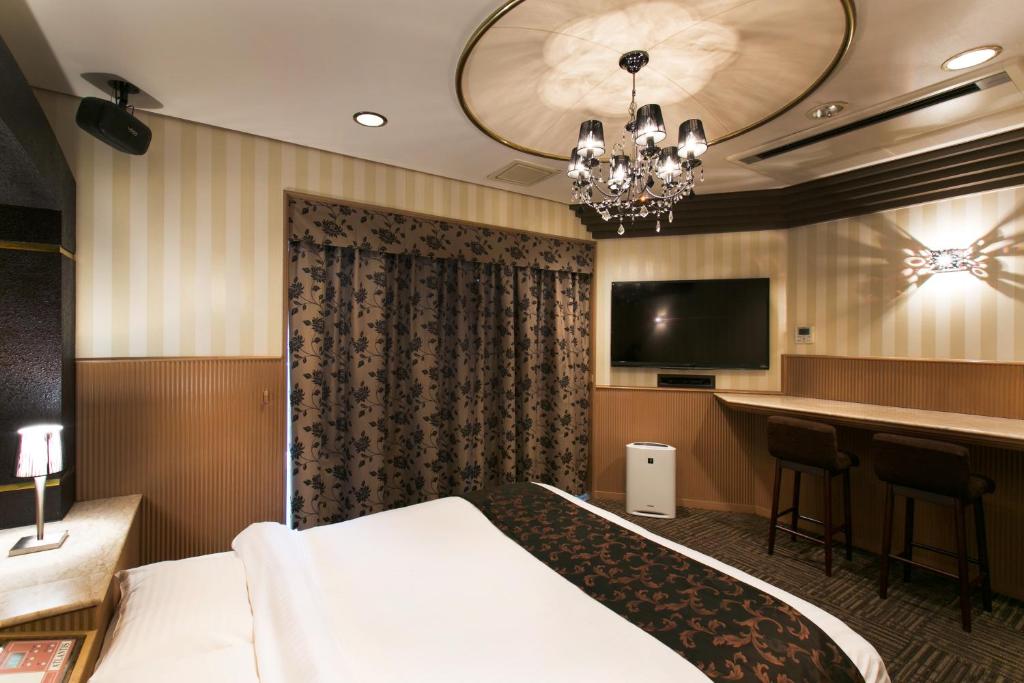 TV a/nebo společenská místnost v ubytování Hotel Atlantis Otsu (Adult Only)